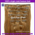 Golden Hair New Products Wholesale Clip Hair Extensions Qingdao Factory